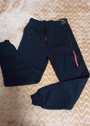 Теплі чоловічі спортивні штани на флісі виробник турція3 фото