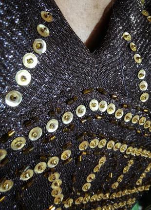 Платье с пайетками вышивкой бисером длинное макси вечернее на сетке новогоднее на вечеринку фотосессию kaleidoscope4 фото
