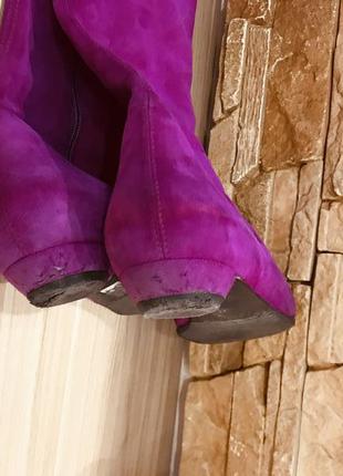 Замшевые велюровые кожаные сапоги/ботфорты pura lópez испания р -38(25 см)10 фото