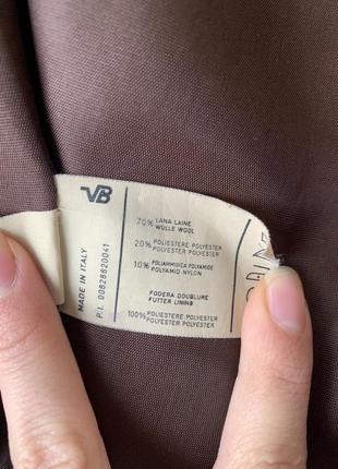 Шерстяной винтажный пиджак в клеточку длинный5 фото