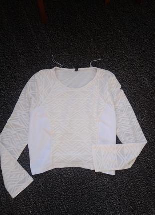 Ажурная укороченная водолазка джемпер кофточка
