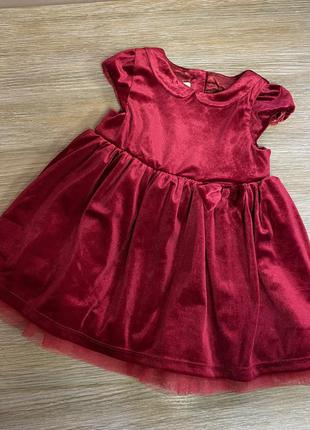 Нарядное платье, велюровое платье на малушку5 фото