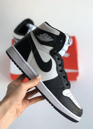 Nike air jordan 1 retro black&white кроссовки!!!5 фото