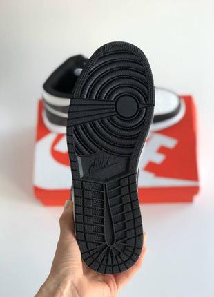 Nike air jordan 1 retro black&white кроссовки!!!7 фото