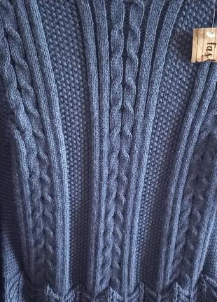 Новый синий свитер 100% акрил3 фото