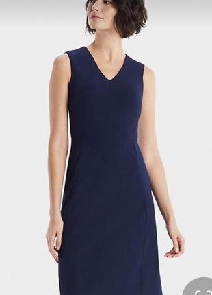 Стильне темно-синє офісне плаття next