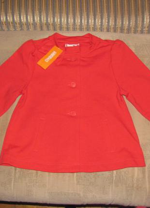 Яркое трикотажное пальто gymboree, м, на 7-9 лет3 фото