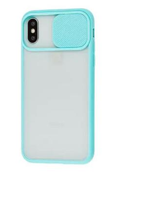 Чехол для iphone xs max likgus camshield camera protect бирюзовый