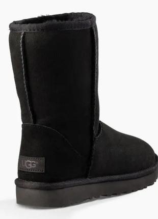 Ugg теплі зимові уггі жіночі чорні високі4 фото