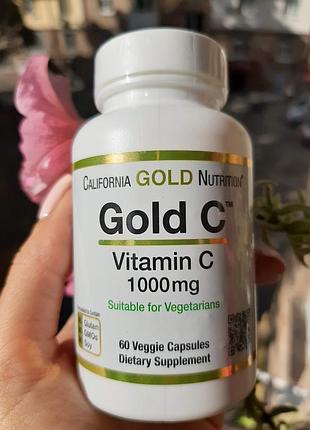 Витамин с 1000 california gold nutrition, vitamin c, 1000 мг, 60 шт