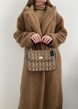 Coach marlie top handle satchel in signature canvas with quilting оригинал женская сумочка сумка жіноча подарок4 фото