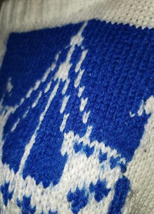 Джемпер винтажный свитер корабли клетка квадраты вязаный ретро длинный джемпер туника оверсайз2 фото
