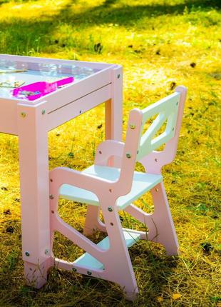 Растущий комплект цветной: световой стол-песочница и стул noofik5 фото