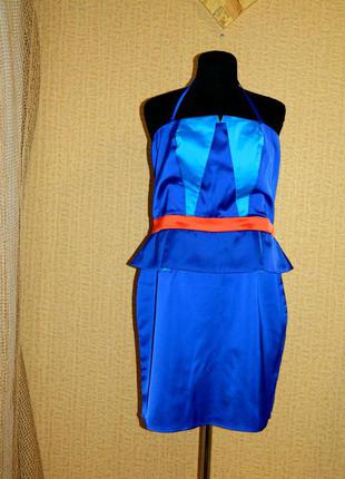 Р. 48-50 платье синее нарядное be beau