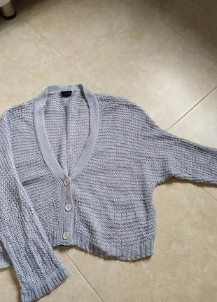 Кофта сірий кардиган , topshop ,s-m 3