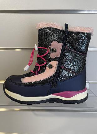 Дитячі зимові дутіки чоботи tom.m на дівчинку (рр. 23-28)2 фото