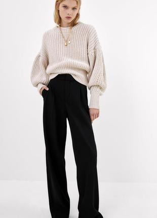 Актуальні класичні широкі брюки zara в чоловічому стилі