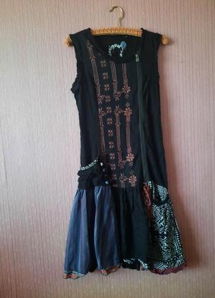 Дизайнерское платье  сарафан бохо  этно desigual8 фото