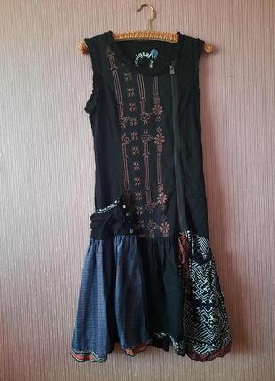 Дизайнерское платье  сарафан бохо  этно desigual4 фото