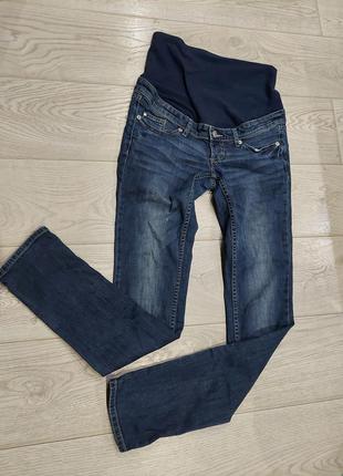 Стильные синие джинсы для беременных h&m 38 размера4 фото