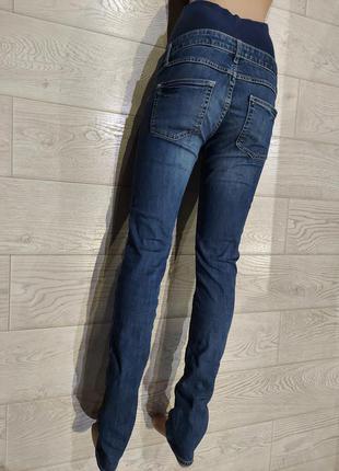 Стильные синие джинсы для беременных h&m 38 размера7 фото
