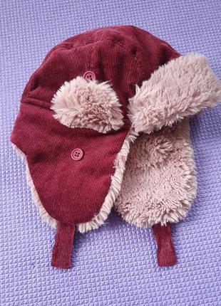 Теплая зимняя шапка, ушанка, 18-36 мес1 фото