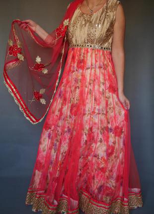 Индийский костюм, анаркали, сари.1 фото
