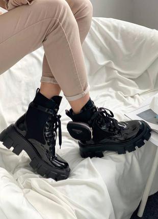 Люксовые женские ботинки с мехом