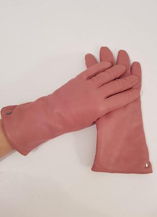 Люксовые кожаные перчатки roecki германия на шерстяном утеплителе2 фото