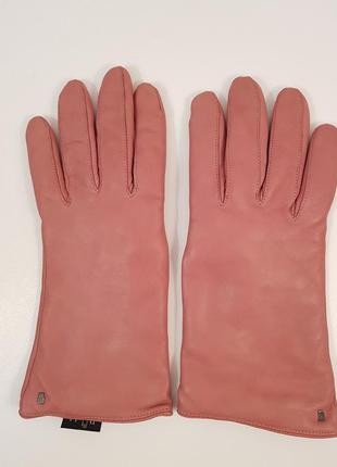 Люксовые кожаные перчатки roecki германия на шерстяном утеплителе8 фото
