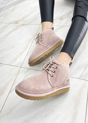 Жіночі зимові ugg neumel pink ❄ уггі хутро овчина