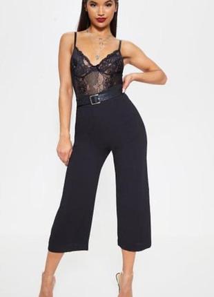 Череые штани кюлоти prettylittlething uk-8