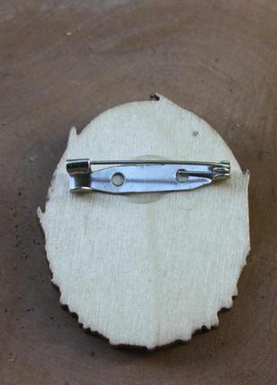 Мила дерев'яна брошка брошка лісовий олень6 фото