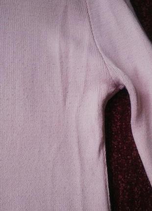 Зимний свитерок с открытыми плечиками, цвет пудра4 фото