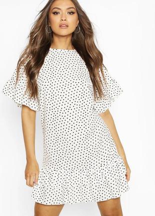 Платье в горошек,в горох, boohoo