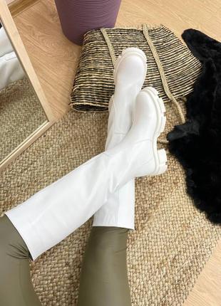 Сапоги женские деми зима натуральная кожа замша италия