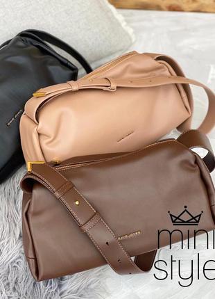 Сумка на длинной ручке cross-body сумочка стильная кроссбоди david jones6 фото