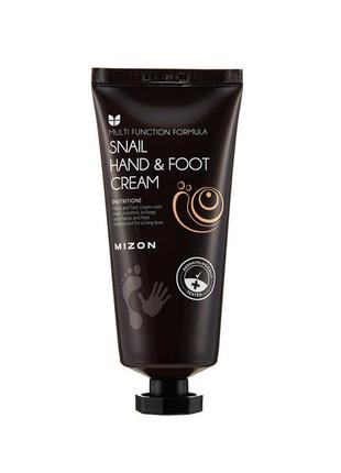Крем для рук і ніг з муцином равлики mizon snail hand and foot cream