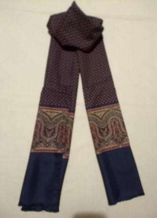 Шарф christian fischbacher класичний шовковий чоловічий оригінал + 300 шарфів на сторінці3 фото