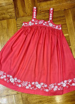 Сарафан хлопковый с вышивкой