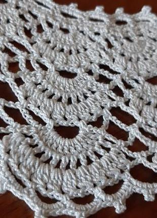 Кружевной воротничок вязаный крючком, широкий накладной воротник
