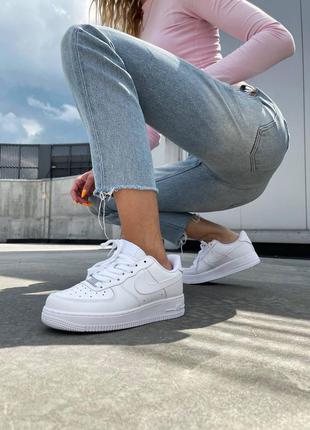 Жіночі кросівки nike air force 1 low white 🔺найк аір форс білі 🔺 класика