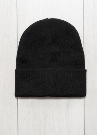 Теплий зимовий набір шапка+бафф люкс чорний2 фото