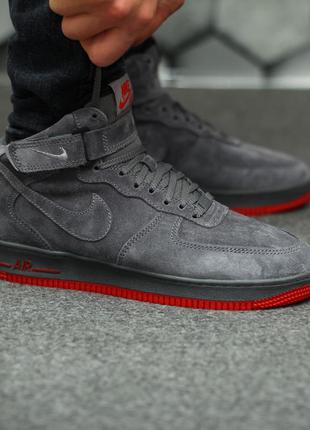 Чоловічі зимові кросівки nike air force winter 🔺 найк аір форс з хутром