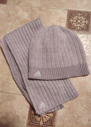 Комплект шапочка и шарф от adidas5 фото