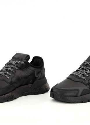Чоловічі кросівки adidas nite jogger. рефлектив. black