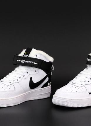 Зимові кросівки nike air force з хутром