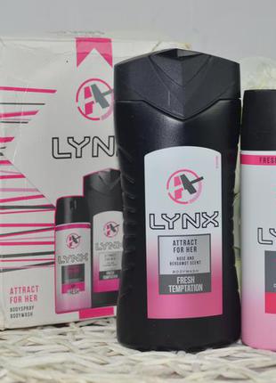 Женский подарочный набор lynx attract for her duo gift set2 фото