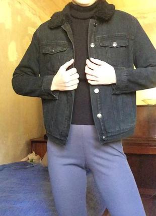 Джинсова хутряна куртка джинсовці з хутром4 фото