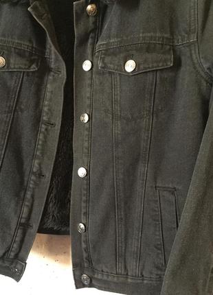Джинсова хутряна куртка джинсовці з хутром6 фото